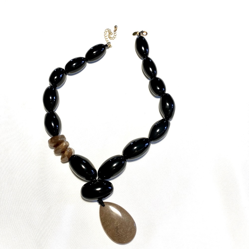Chico’s Black Stones heavy Necklace